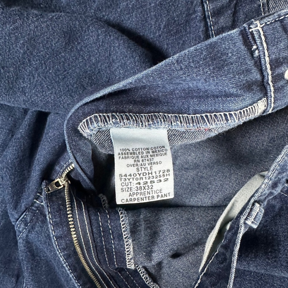 Vintage 90s Polo Jeans Co Ralph Lauren Carpenter Pants Mens 38x32 Blue Workwear - Picture 3 of 9